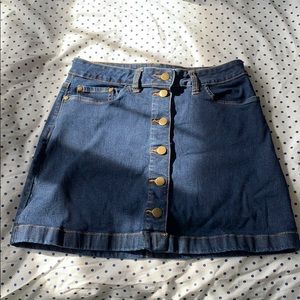 Button front Jean skirt
